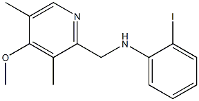 2-iodo-N-[(4-methoxy-3,5-dimethylpyridin-2-yl)methyl]aniline Struktur