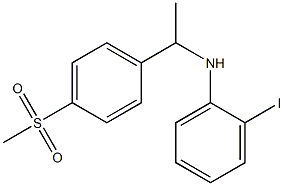 2-iodo-N-[1-(4-methanesulfonylphenyl)ethyl]aniline Struktur