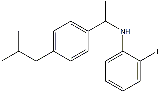 2-iodo-N-{1-[4-(2-methylpropyl)phenyl]ethyl}aniline Struktur