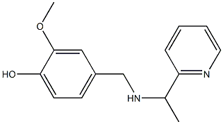 2-methoxy-4-({[1-(pyridin-2-yl)ethyl]amino}methyl)phenol Struktur