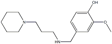 2-methoxy-4-({[3-(piperidin-1-yl)propyl]amino}methyl)phenol Struktur