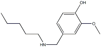 2-methoxy-4-[(pentylamino)methyl]phenol Struktur