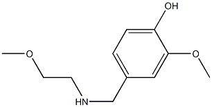 2-methoxy-4-{[(2-methoxyethyl)amino]methyl}phenol Struktur