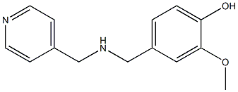 2-methoxy-4-{[(pyridin-4-ylmethyl)amino]methyl}phenol Struktur