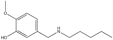 2-methoxy-5-[(pentylamino)methyl]phenol Struktur