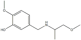 2-methoxy-5-{[(1-methoxypropan-2-yl)amino]methyl}phenol Struktur