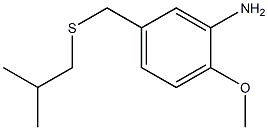 2-methoxy-5-{[(2-methylpropyl)sulfanyl]methyl}aniline Struktur