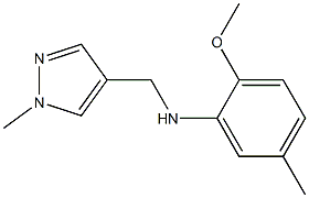 2-methoxy-5-methyl-N-[(1-methyl-1H-pyrazol-4-yl)methyl]aniline Struktur