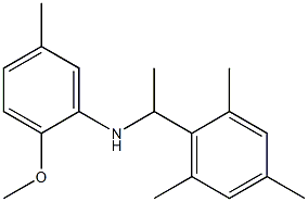 2-methoxy-5-methyl-N-[1-(2,4,6-trimethylphenyl)ethyl]aniline Struktur