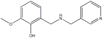 2-methoxy-6-{[(pyridin-3-ylmethyl)amino]methyl}phenol Struktur