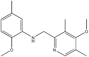 2-methoxy-N-[(4-methoxy-3,5-dimethylpyridin-2-yl)methyl]-5-methylaniline Struktur