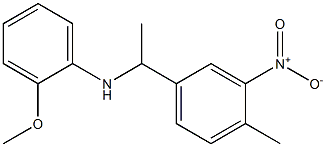 2-methoxy-N-[1-(4-methyl-3-nitrophenyl)ethyl]aniline Struktur