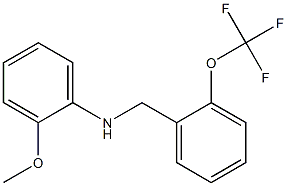 2-methoxy-N-{[2-(trifluoromethoxy)phenyl]methyl}aniline Struktur