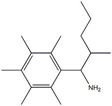 2-methyl-1-(2,3,4,5,6-pentamethylphenyl)pentan-1-amine Struktur