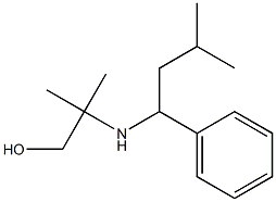 2-methyl-2-[(3-methyl-1-phenylbutyl)amino]propan-1-ol Struktur