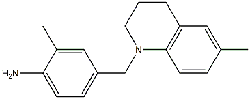 2-methyl-4-[(6-methyl-1,2,3,4-tetrahydroquinolin-1-yl)methyl]aniline Struktur