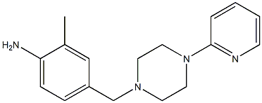 2-methyl-4-{[4-(pyridin-2-yl)piperazin-1-yl]methyl}aniline Struktur