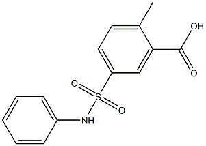 2-methyl-5-(phenylsulfamoyl)benzoic acid Struktur