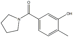 2-methyl-5-(pyrrolidin-1-ylcarbonyl)phenol Struktur