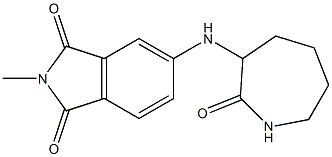 2-methyl-5-[(2-oxoazepan-3-yl)amino]-2,3-dihydro-1H-isoindole-1,3-dione Struktur