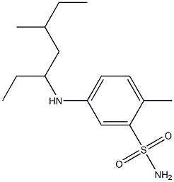 2-methyl-5-[(5-methylheptan-3-yl)amino]benzene-1-sulfonamide Struktur