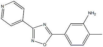 2-methyl-5-[3-(pyridin-4-yl)-1,2,4-oxadiazol-5-yl]aniline Struktur