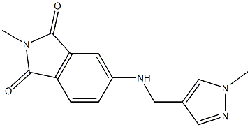 2-methyl-5-{[(1-methyl-1H-pyrazol-4-yl)methyl]amino}-2,3-dihydro-1H-isoindole-1,3-dione Struktur