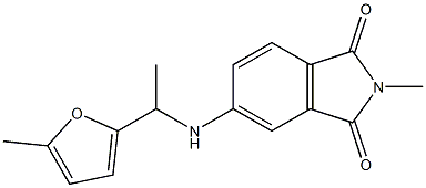 2-methyl-5-{[1-(5-methylfuran-2-yl)ethyl]amino}-2,3-dihydro-1H-isoindole-1,3-dione Struktur