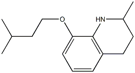 2-methyl-8-(3-methylbutoxy)-1,2,3,4-tetrahydroquinoline Struktur