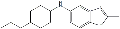 2-methyl-N-(4-propylcyclohexyl)-1,3-benzoxazol-5-amine Struktur