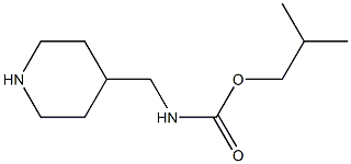 2-methylpropyl N-(piperidin-4-ylmethyl)carbamate Struktur