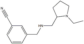 3-({[(1-ethylpyrrolidin-2-yl)methyl]amino}methyl)benzonitrile Struktur