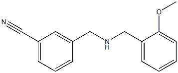 3-({[(2-methoxyphenyl)methyl]amino}methyl)benzonitrile Struktur