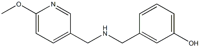 3-({[(6-methoxypyridin-3-yl)methyl]amino}methyl)phenol Structure