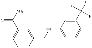 3-({[3-(trifluoromethyl)phenyl]amino}methyl)benzamide Struktur