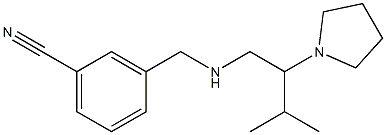 3-({[3-methyl-2-(pyrrolidin-1-yl)butyl]amino}methyl)benzonitrile Struktur