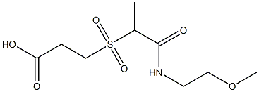 3-({1-[(2-methoxyethyl)carbamoyl]ethane}sulfonyl)propanoic acid Struktur