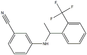 3-({1-[2-(trifluoromethyl)phenyl]ethyl}amino)benzonitrile Struktur