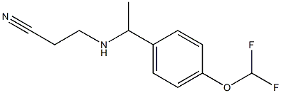 3-({1-[4-(difluoromethoxy)phenyl]ethyl}amino)propanenitrile Struktur