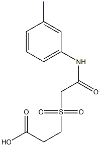 3-({2-[(3-methylphenyl)amino]-2-oxoethyl}sulfonyl)propanoic acid Struktur