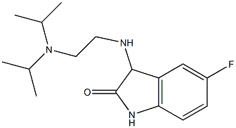 3-({2-[bis(propan-2-yl)amino]ethyl}amino)-5-fluoro-2,3-dihydro-1H-indol-2-one Struktur