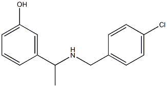 3-(1-{[(4-chlorophenyl)methyl]amino}ethyl)phenol Struktur