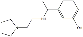 3-(1-{[2-(pyrrolidin-1-yl)ethyl]amino}ethyl)phenol Struktur