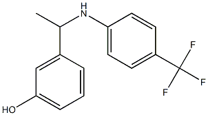 3-(1-{[4-(trifluoromethyl)phenyl]amino}ethyl)phenol Struktur