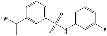 3-(1-aminoethyl)-N-(3-fluorophenyl)benzene-1-sulfonamide Struktur