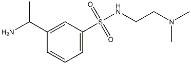 3-(1-aminoethyl)-N-[2-(dimethylamino)ethyl]benzene-1-sulfonamide Struktur