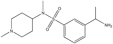 3-(1-aminoethyl)-N-methyl-N-(1-methylpiperidin-4-yl)benzene-1-sulfonamide Struktur