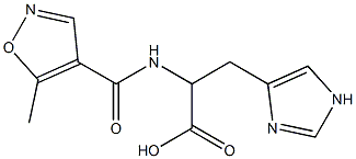 3-(1H-imidazol-4-yl)-2-{[(5-methylisoxazol-4-yl)carbonyl]amino}propanoic acid Struktur