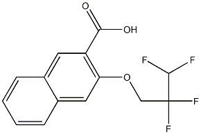 3-(2,2,3,3-tetrafluoropropoxy)naphthalene-2-carboxylic acid Struktur