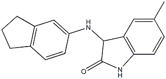 3-(2,3-dihydro-1H-inden-5-ylamino)-5-methyl-2,3-dihydro-1H-indol-2-one Struktur